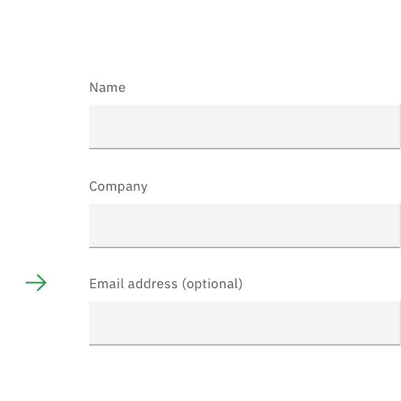 Example showing optional field indicator